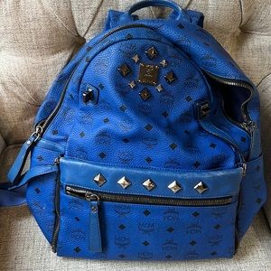 Retro Dual Stark Backpack in Visetos in blue no dust bag